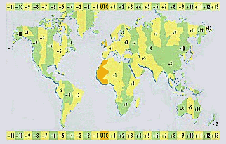 world time zone map